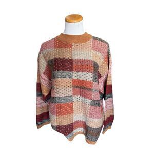 Womens Extra Touch International Vintage Y2K Retro  Woven Sweater - Sz 3X